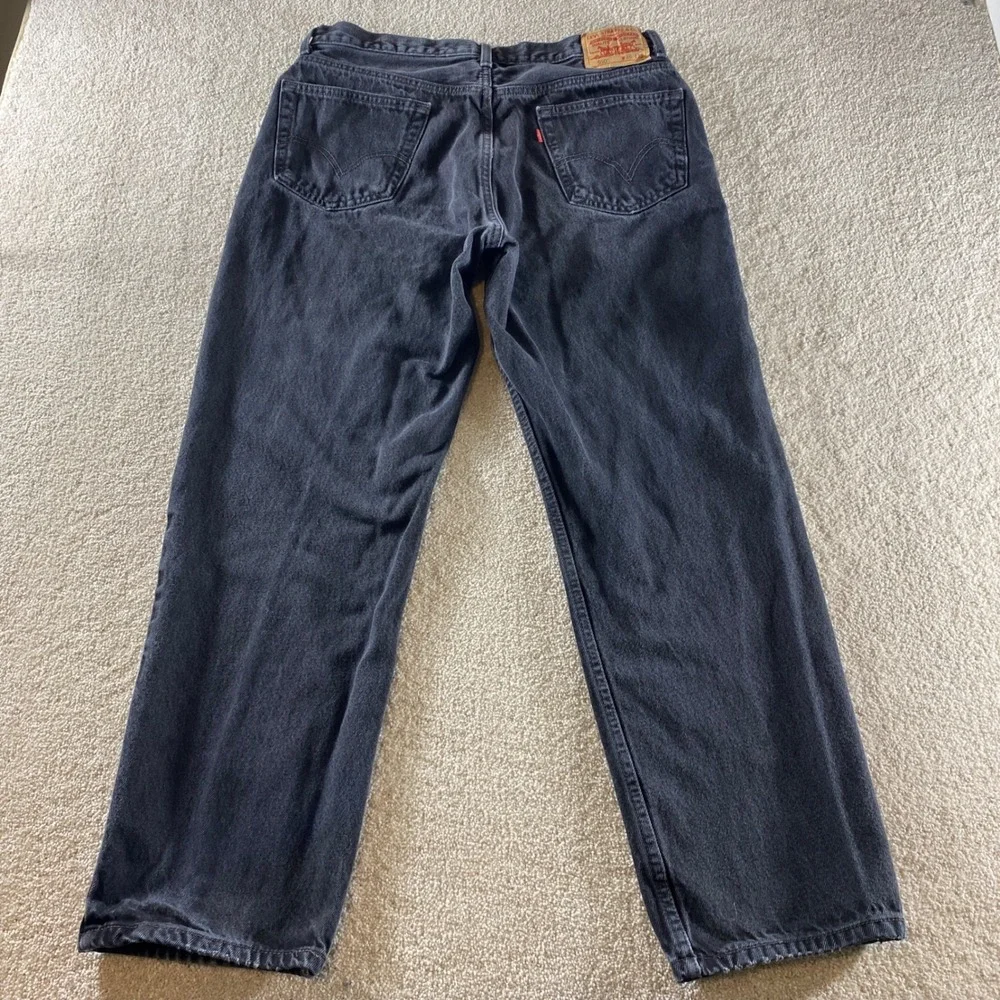 Levi's 550 Relaxed Fit Jeans‎ Mens 36x32 Black Western Tapered Leg Denim